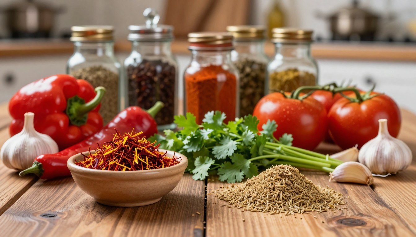 Moroccan cooking ingredients