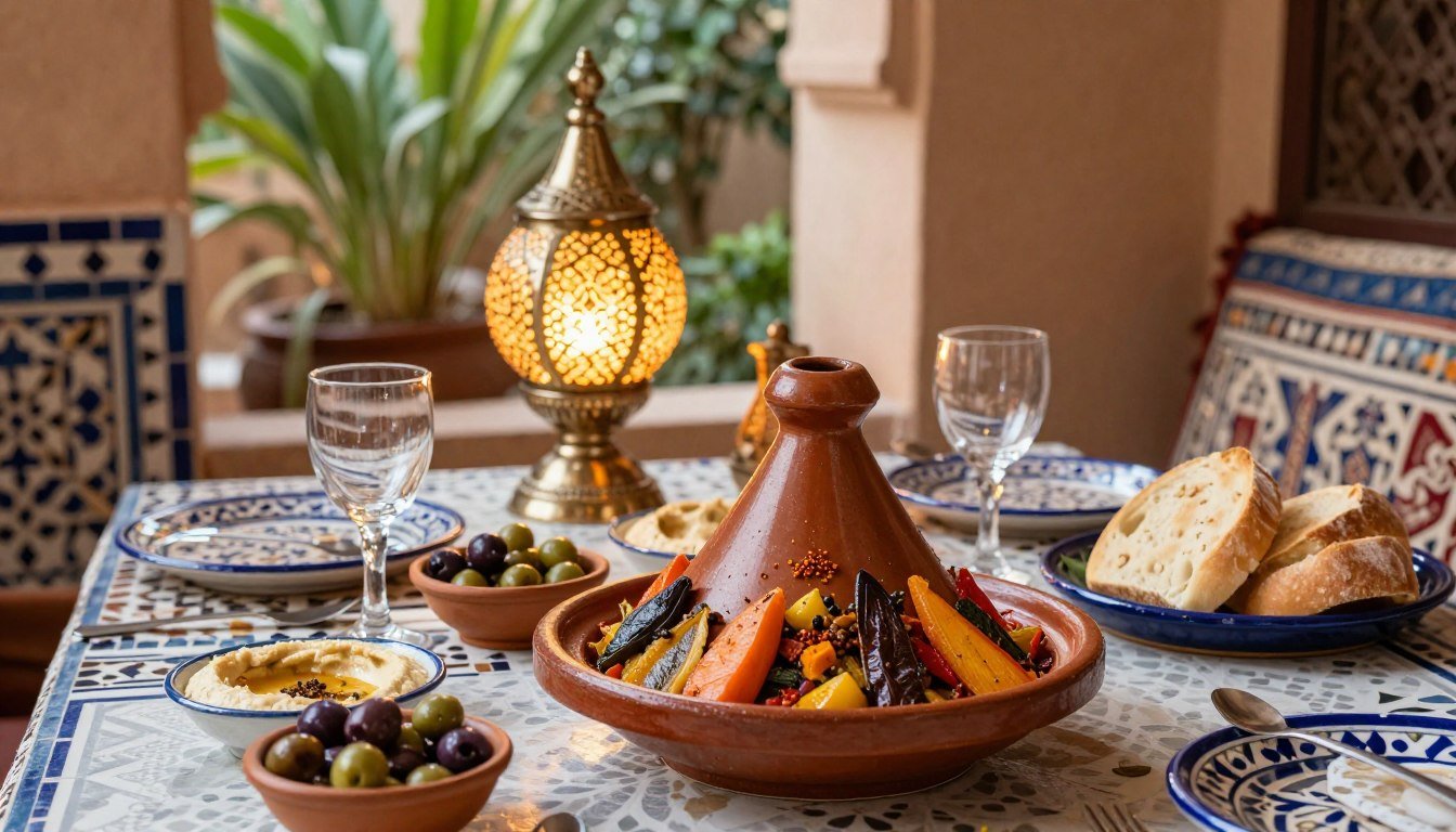 Moroccan dinner at home